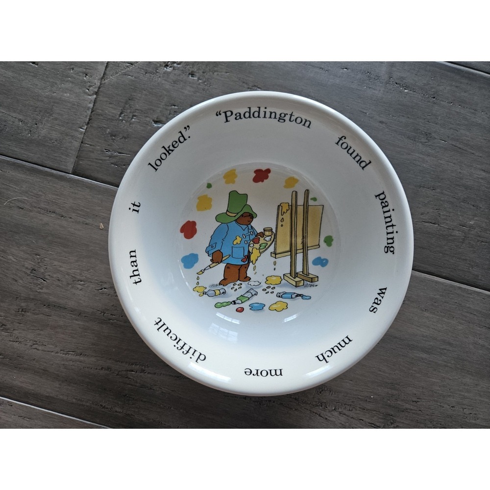 Vtg Paddington Bear Children's Ceramic Bowl England Collectible Replacement